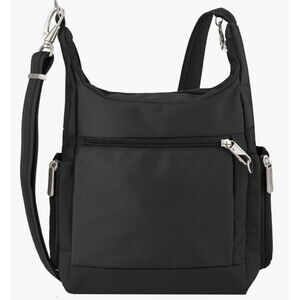 Travelon Anti-Theft Classic Messenger Bag Black Gorpcore Crossbody Women’s NWT